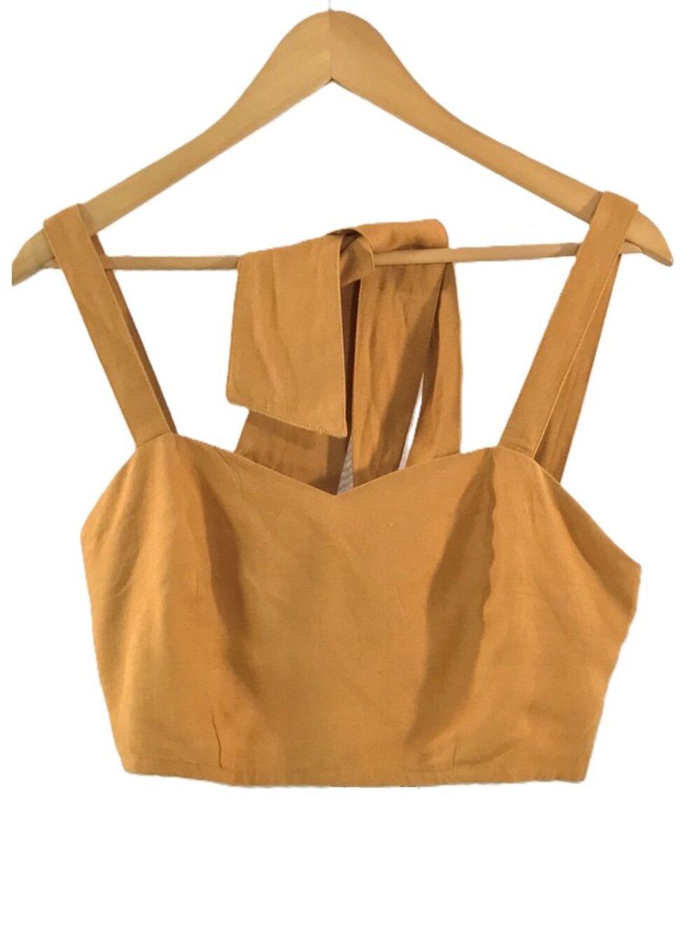 Band of the Free Caramel Linen Crop Top • Chic Night Out • NWT Small - Picture 4 of 11